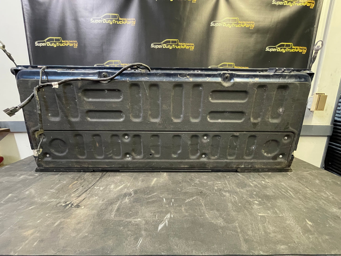 2017-2019 Superduty Tailgate step- camera- power release- hitch illumination- Blue jeans N1 #12616