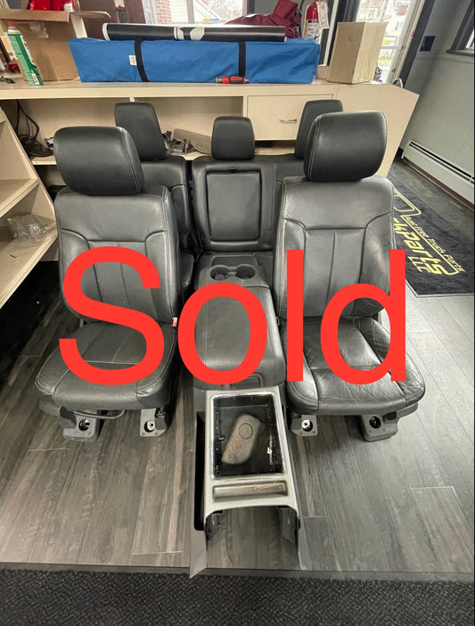 2011-2016 Superduty Lariat Seats Black Crew Cab