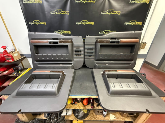 2011-2016 Ford Super Duty Platinum Pecan Door Panels #1090