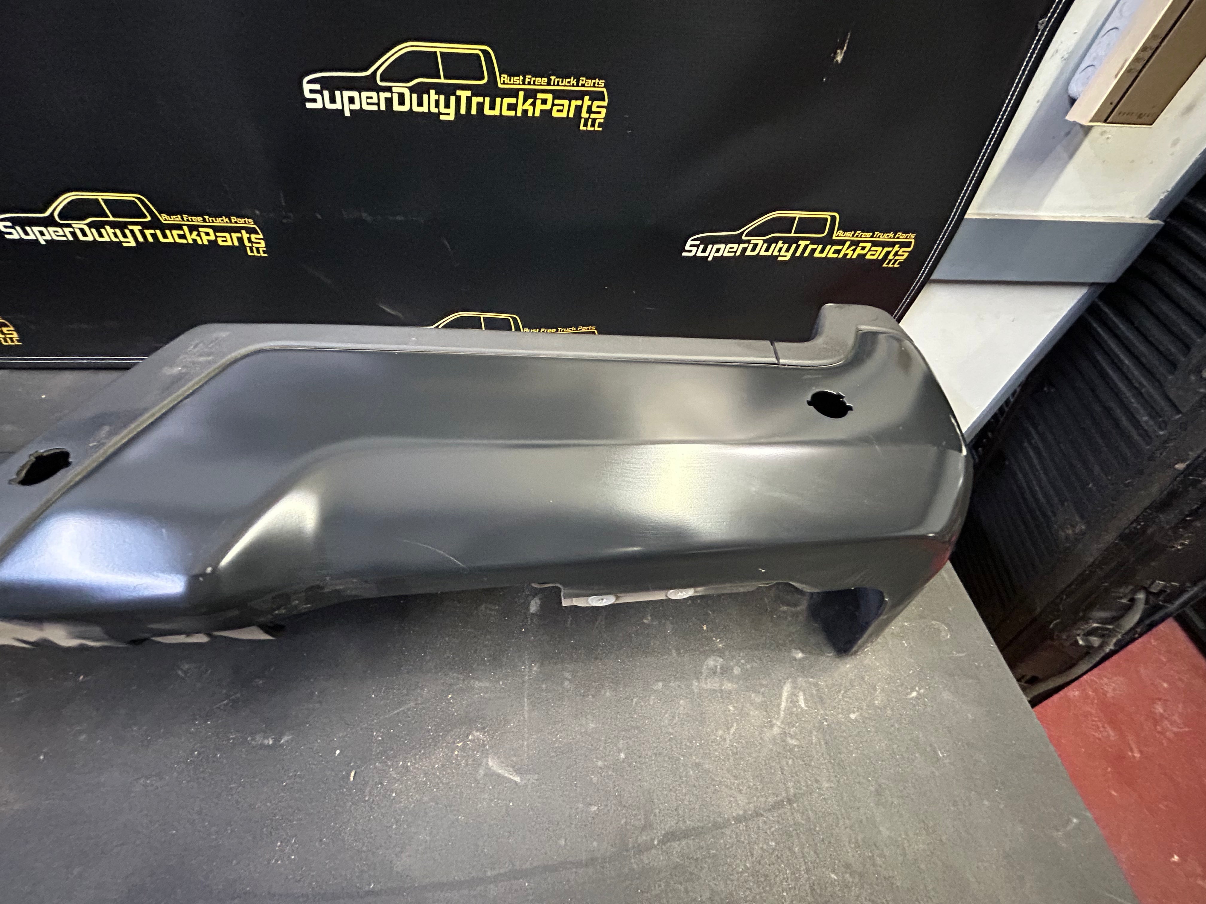 Silscvtt Complete Rear Bumper For 2017-2022 Ford F-250 F-350 Super Duty - Black Painted Stainless Steel, No Sensor Holes