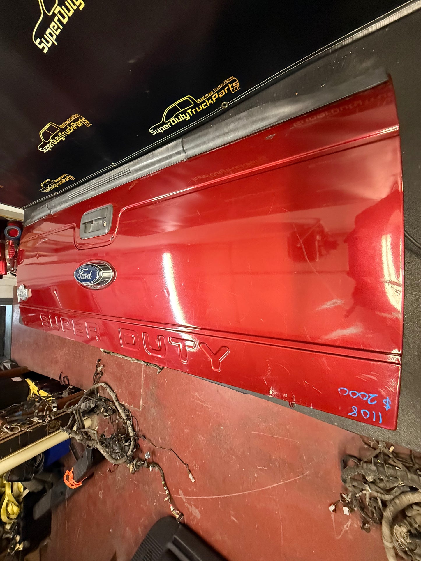 2011-2016 Ford Super Duty Tailgate step/ camera Ruby Red RR #1108